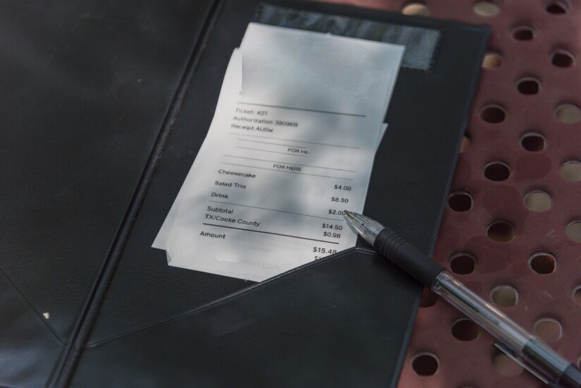 Restaurant dining check