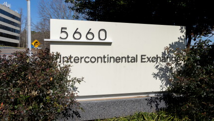 Signage at an Intercontinental Exchange office in Atlanta.