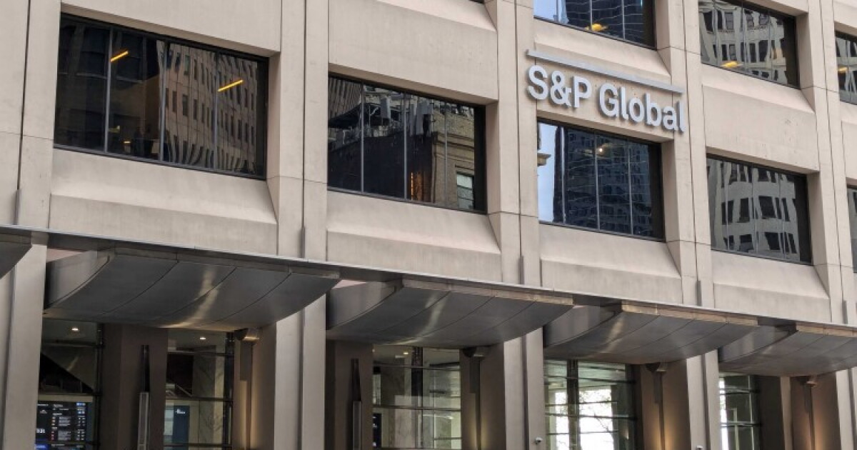 S&P sign on building