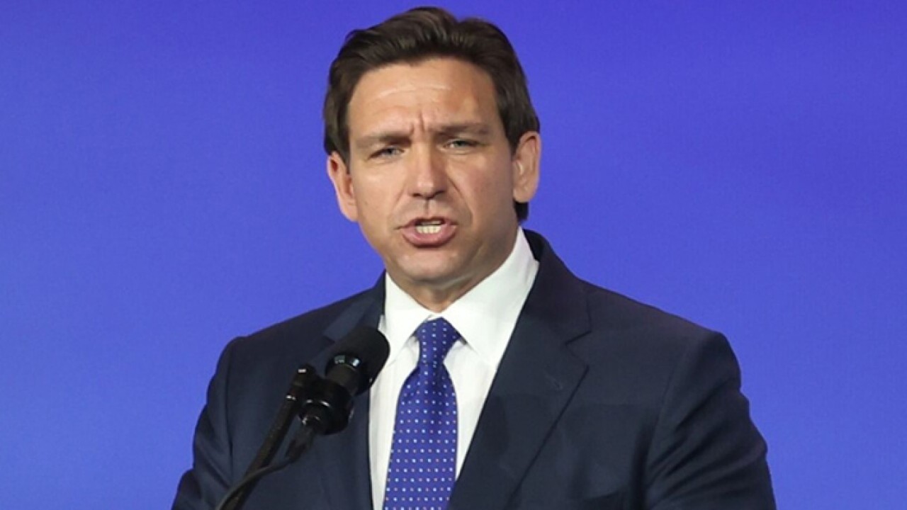 Gov. Ron DeSantis, 2024 Republican presidential candidate, speaks during the Republican Jewish Coalition meeting in Las Vegas in October.