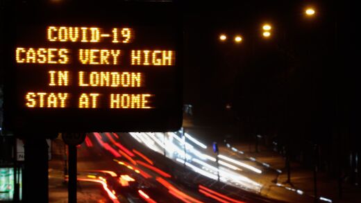 Coronavirus London sign