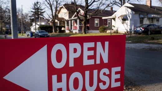 Potential Buyers Attend An Open House Ahead Of Existing Home Sales Figures