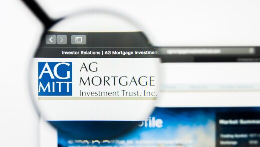 Richmond, Virginia, USA - 8 May 2019: Illustrative Editorial of AG Mortgage Investment Trust Inc website homepage. AG Mortgage Investment Trust Inc logo visible on display screen.