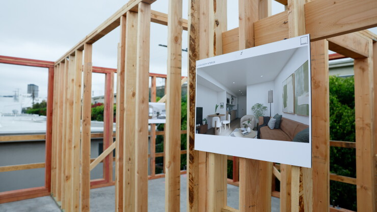 An affordable housing construction site