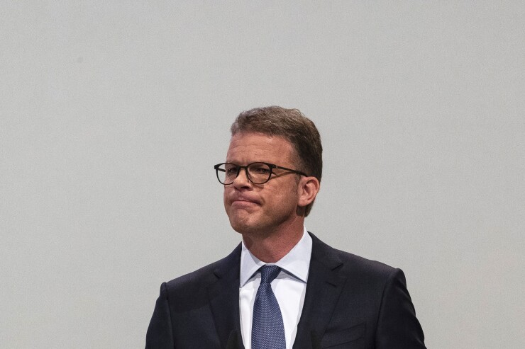 Christian Sewing, chief executive officer of Deutsche Bank.