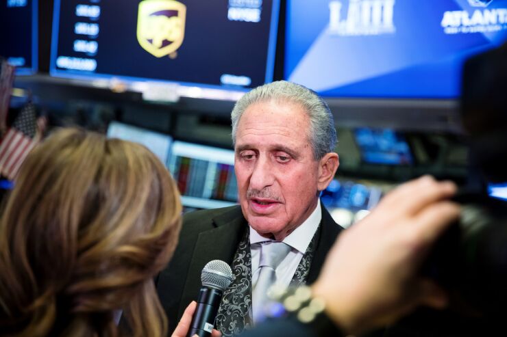 Arthur Blank, owner and chairman of AMB Group LLC, speaks on the floor of the New York Stock Exchange on Tuesday, Jan. 22, 2019. He is co-founder of Home Depot.