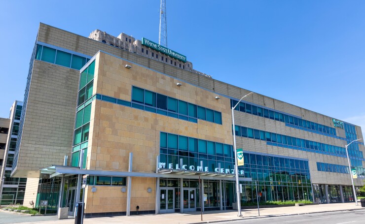 Wayne State University Welcome Center building