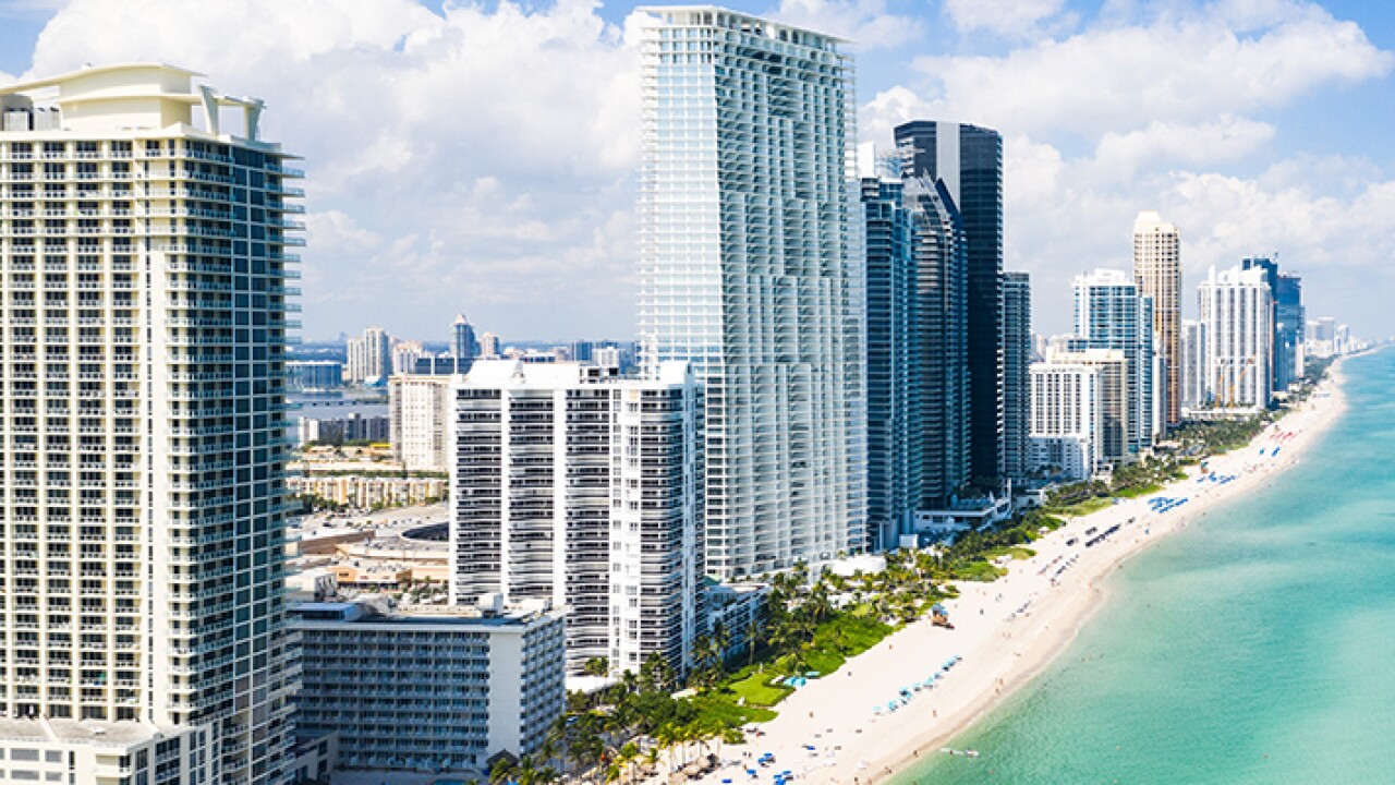 The Miami metropolitan statistical area gained more private-sector jobs over the year than other areas in the state.