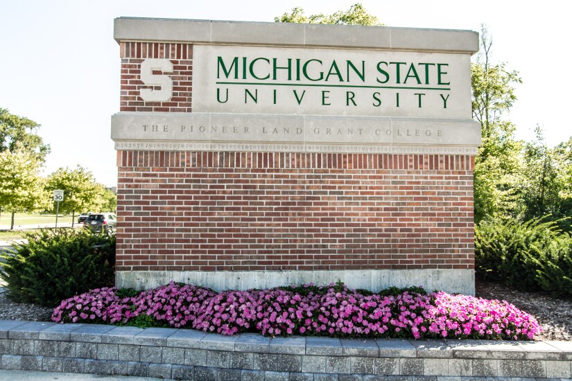 Michigan State University sign