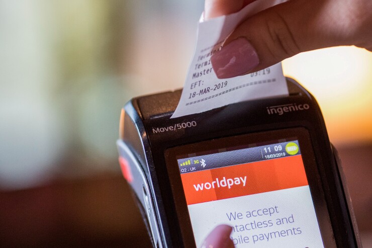 Worldpay reader with receipt
