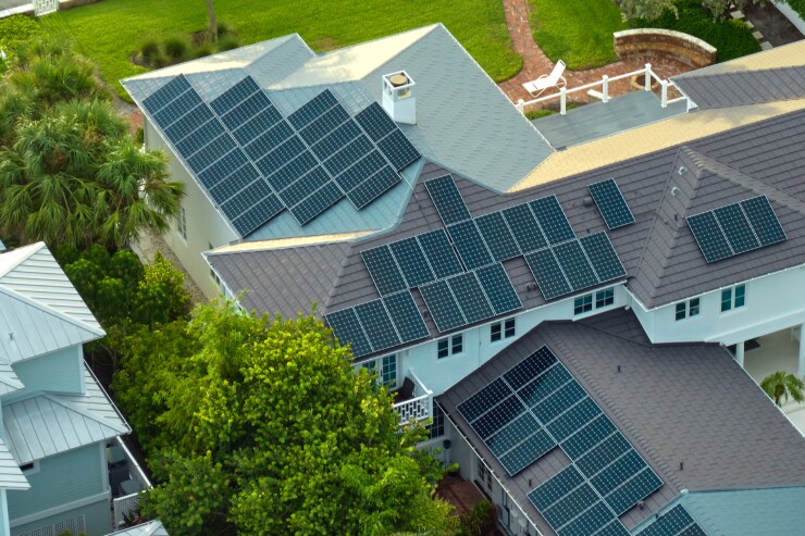 Florida home with solar panels