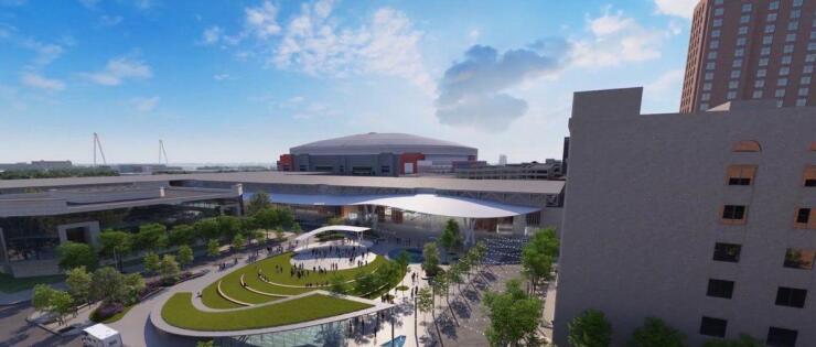 A 2018 rendering of planned upgrades for the St. Louis convention center.