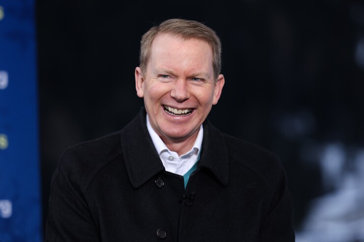 Charlie Nunn, chief executive officer of Lloyds Banking Group Plc, during a Bloomberg Television interview at the World Economic Forum.