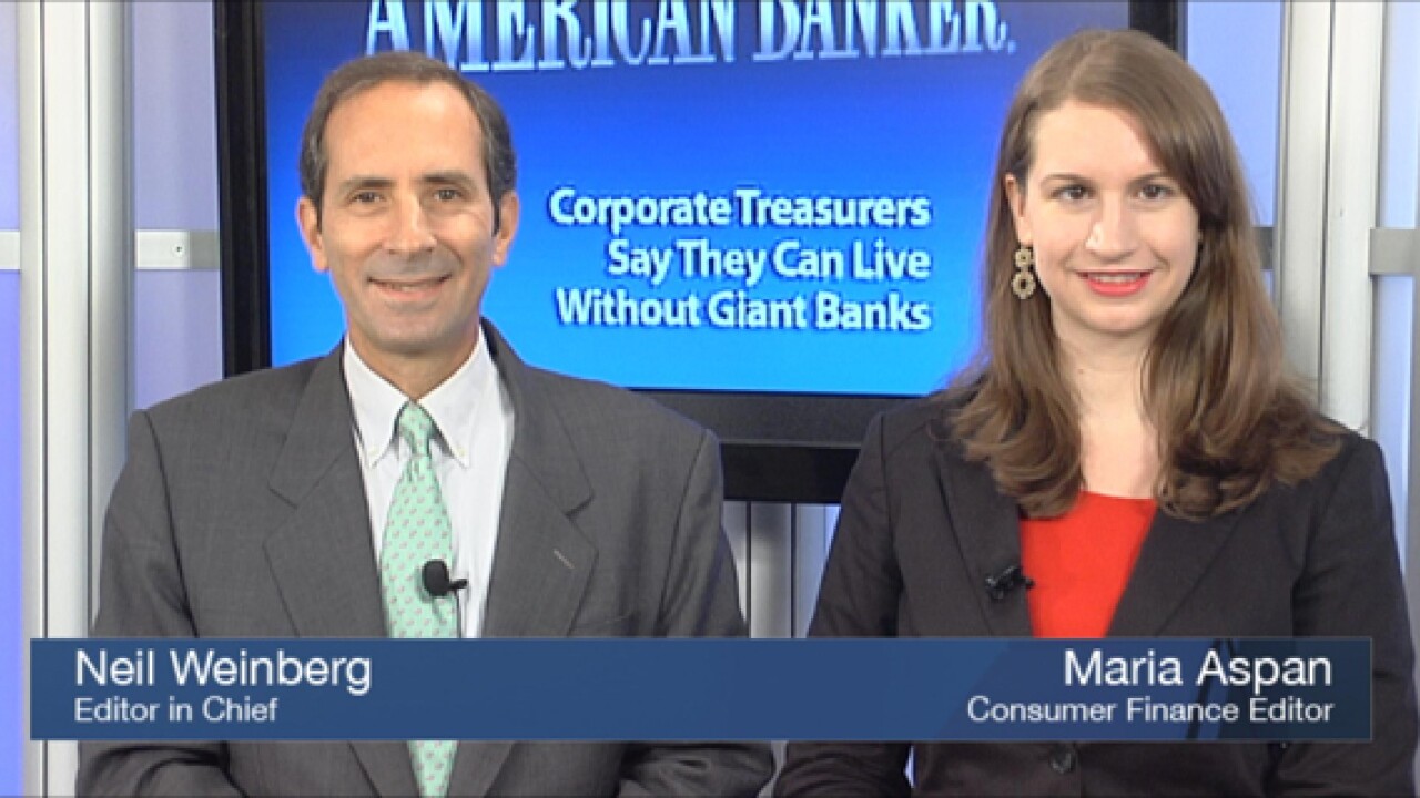 Thumbnail for Video: Corporate Treasurers Say They Can Live Without Giant Banks