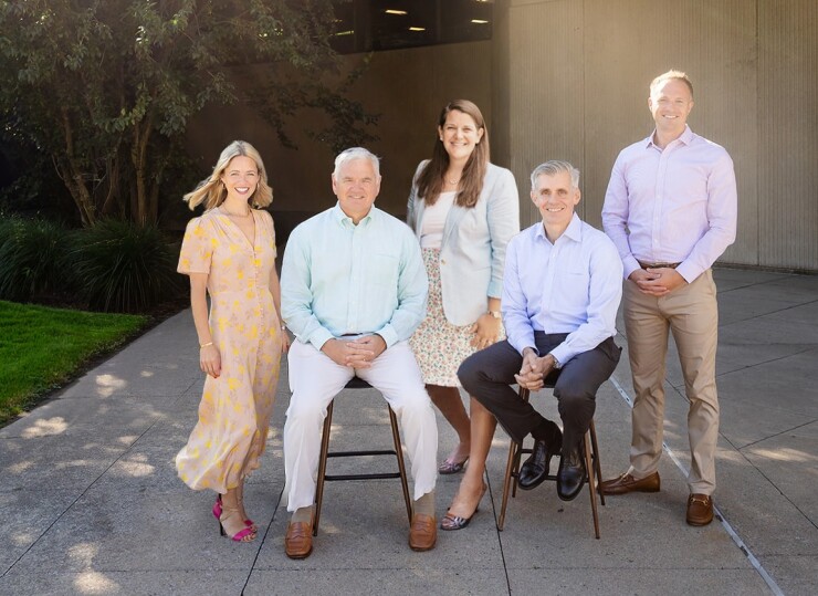 From left to right, Vice President Sarah Swan, President Craig Cairns, Senior Operations Manager and Chief Compliance Officer Emily Lambert, Senior Wealth Manager Casey Ryan, and Senior Wealth Manager Dylan Potter lead Rochester, New York-based Howe & Rusling Wealth Management.