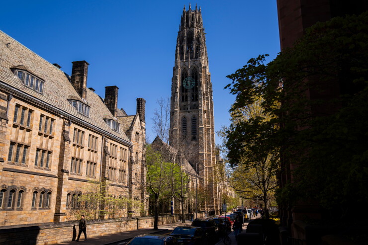 The Yale University campus in New Haven, Connecticut