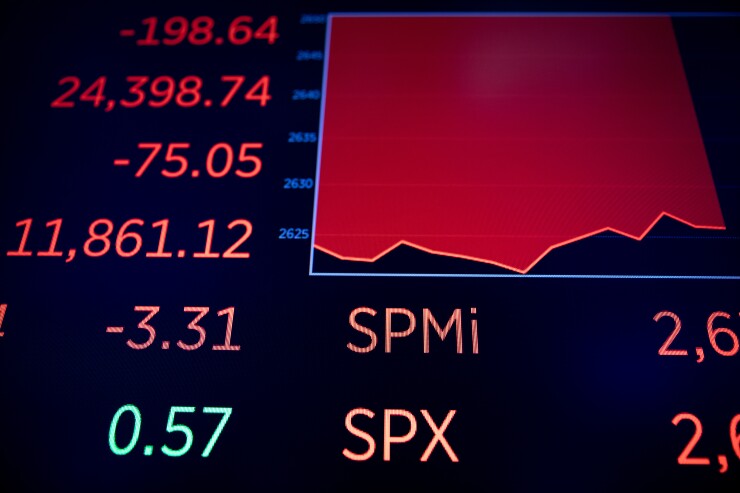 stocks decline markets volatility Bloomberg News