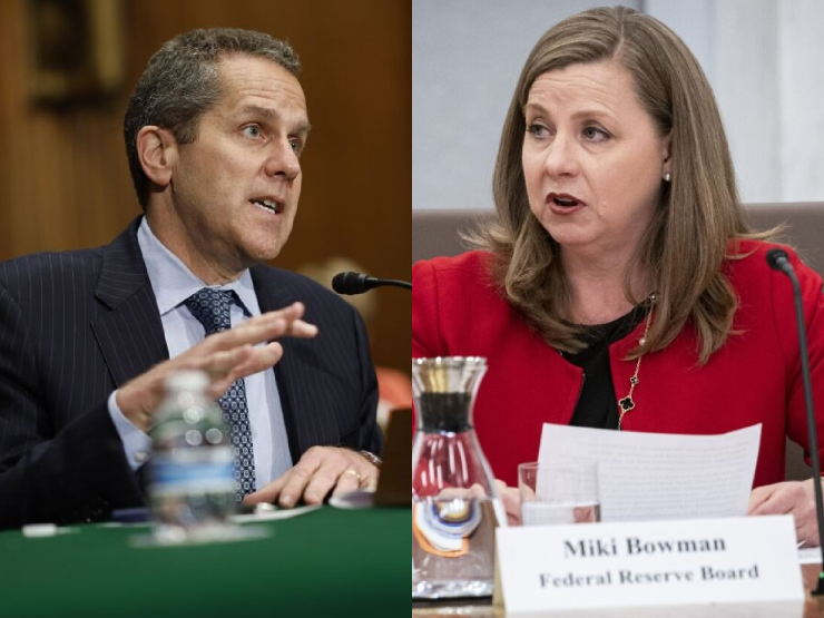 Federal Reserve Vice Chair for Supervision Michael Barr, and Fed Gov. Michelle Bowman