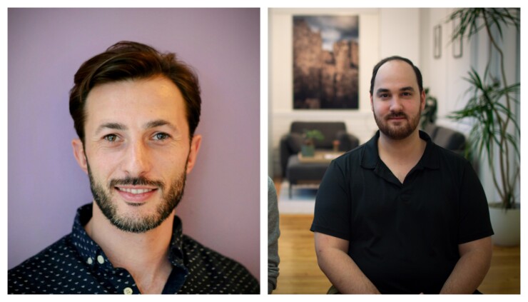 Ian Yamey, chief technology officer of Retirable, left. Andres Santos, CEO and co-founder of Comun, right.