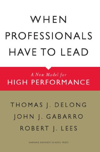 Book cover - When Professionals Have to Lead