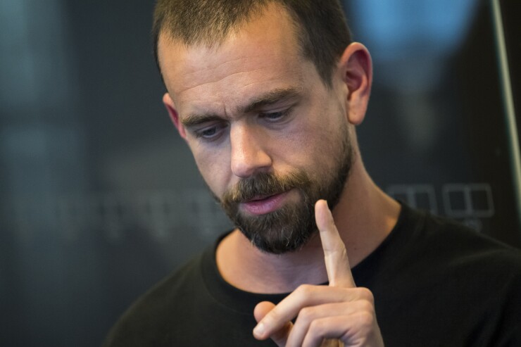 Jack Dorsey, the chief executive officer of Twitter and Square.