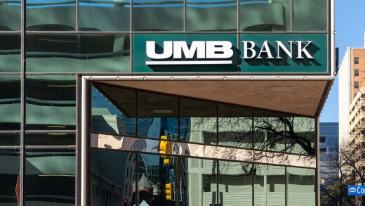 UMB Bank sign on building