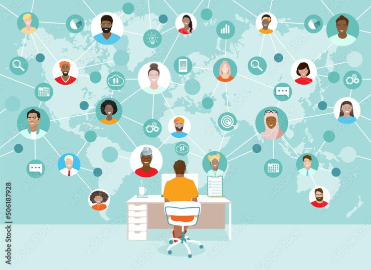 Remote work concept illustration