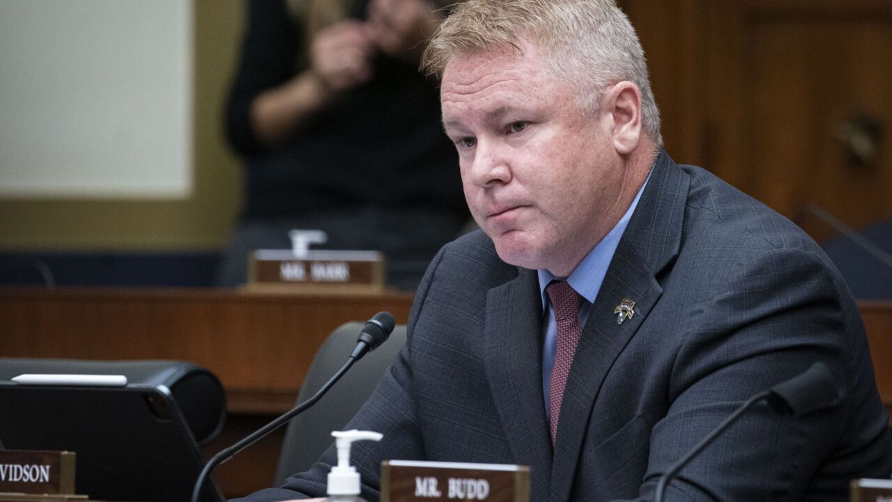Rep. Warren Davidson, R-Ohio, listens during a House committee hearing in Washington, D.C.