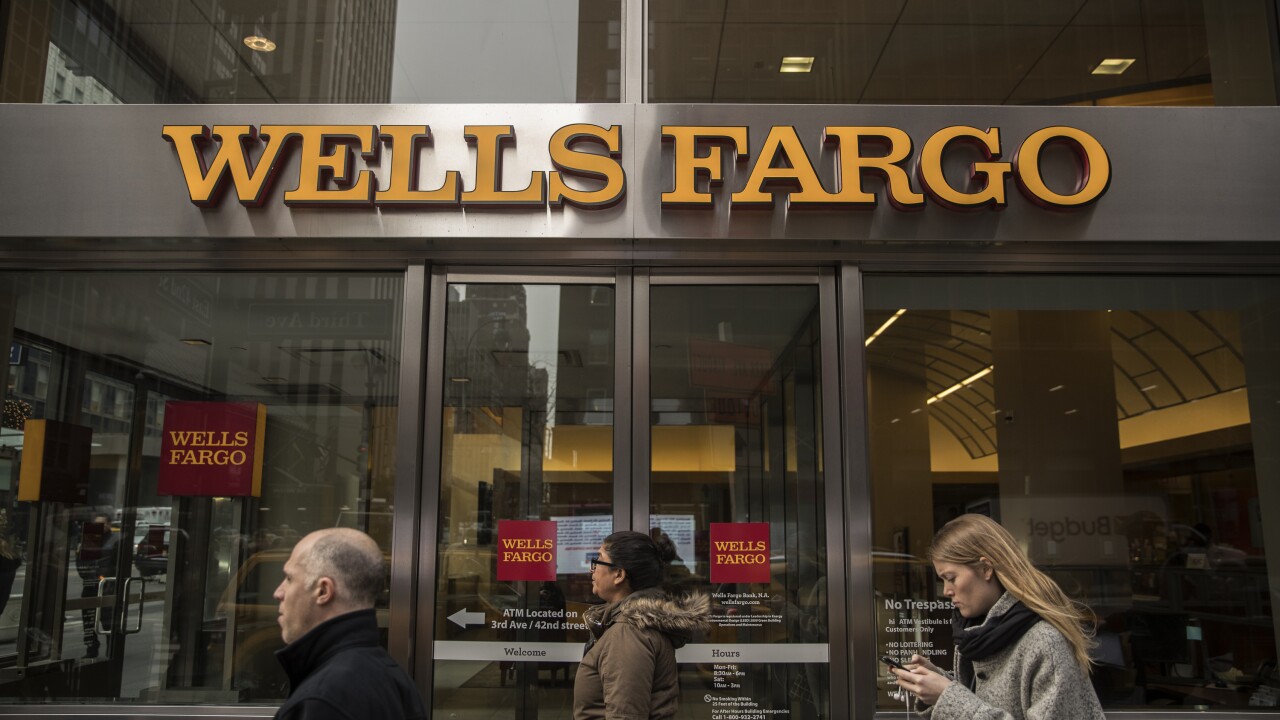 Wells Fargo bank branch 2017 Bloomberg News