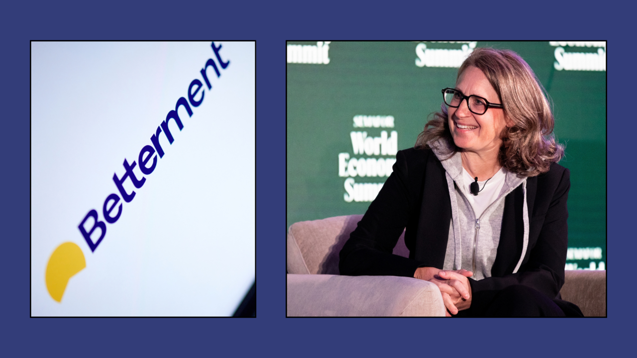 Sarah Levy, pictured at an October 2025 event, is the CEO of robo advisor, 401(k) firm and wealth management custodian Betterment.