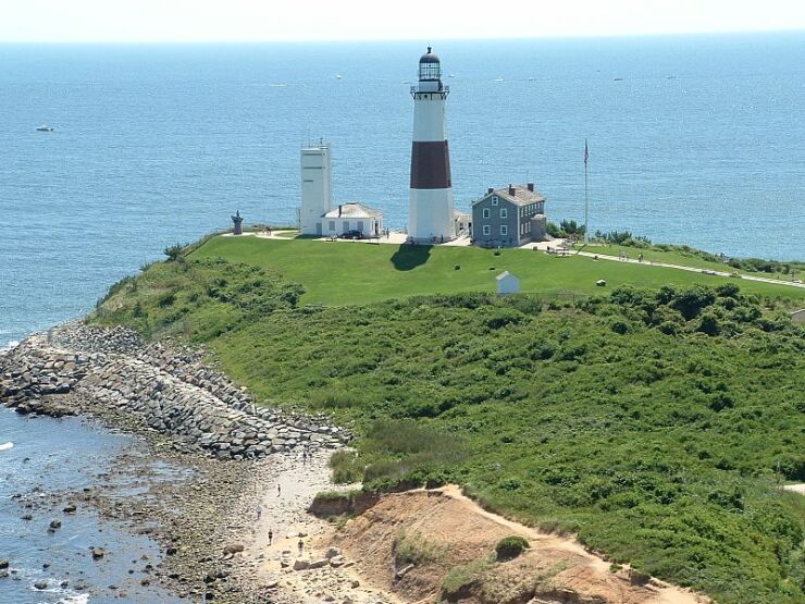 The Montauk Point Lighthouse is located on the easternmost point of Long Island in the Town of East Hampton.