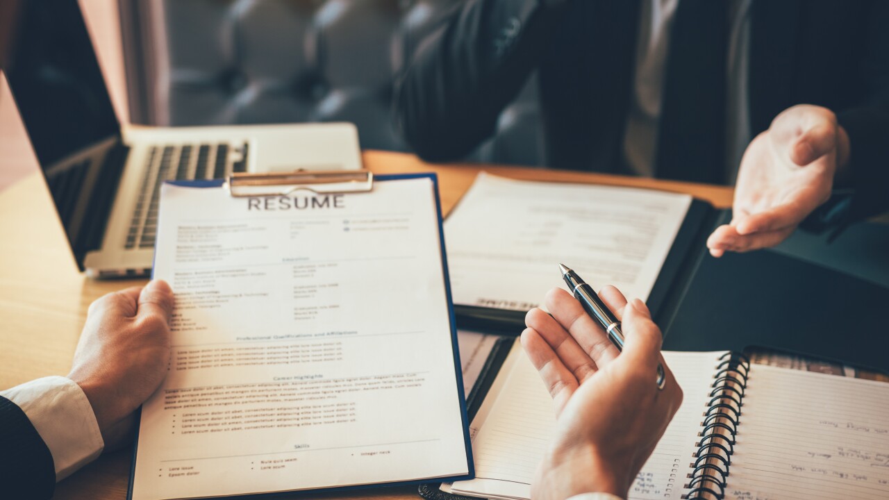 Man reviewing a resume