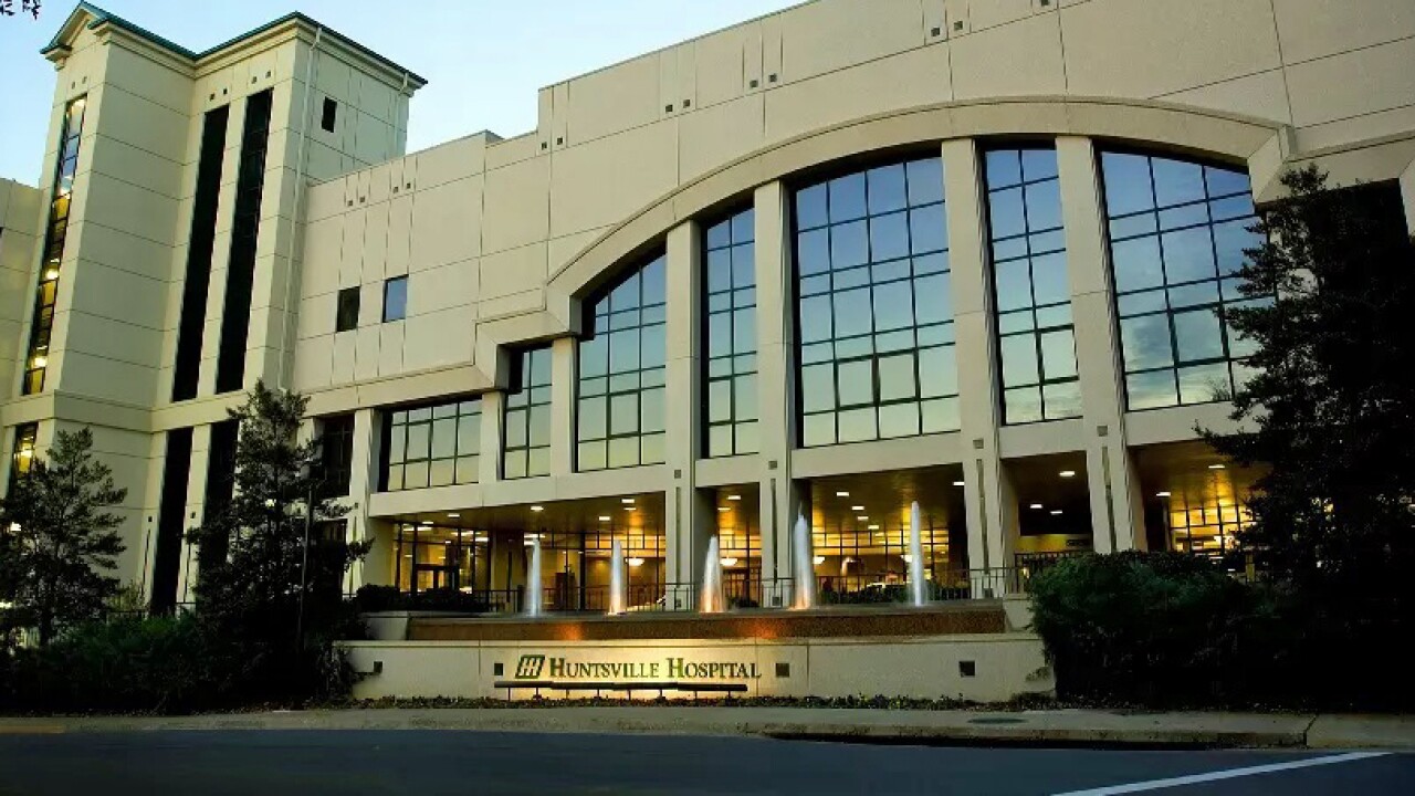 Exterior of Huntsville Hospital in Alabama