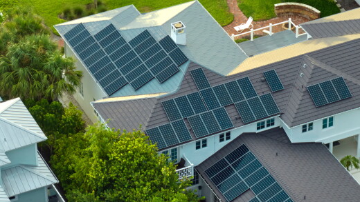 Florida home with solar panels