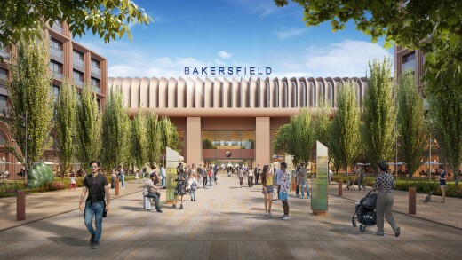 Rendering of California High-Speed Rail Authority's Bakersfield Station.