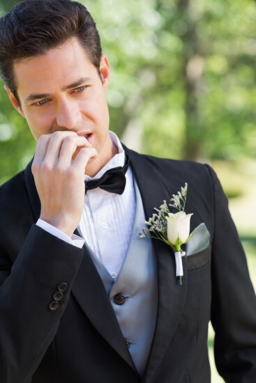 Nervous groom