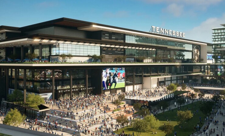 Rendering of Tennessee Titans planned stadium.