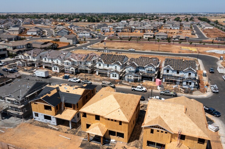 New homes in California.