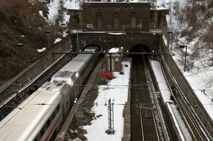 Amtrak tunnel under the Hudson River