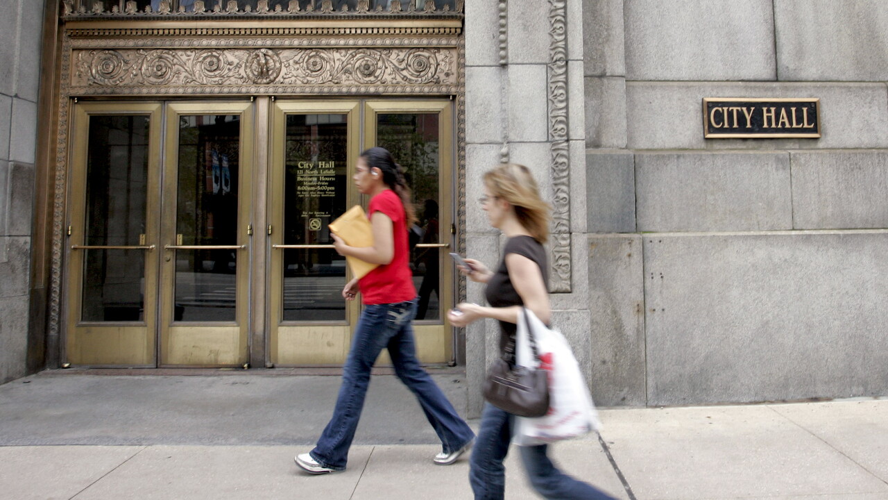 Doors to City Hall in Chicago