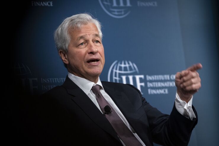 “Think of it as a long-term play,” JPMorgan Chase CEO Jamie Dimon said, referring to the company’s decision to offer retail banking services in the U.K. “If it works, then we’ll think about other things we could do with that.”