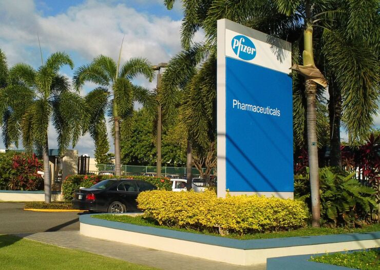 Pfizer sign in Puerto Rico 2011