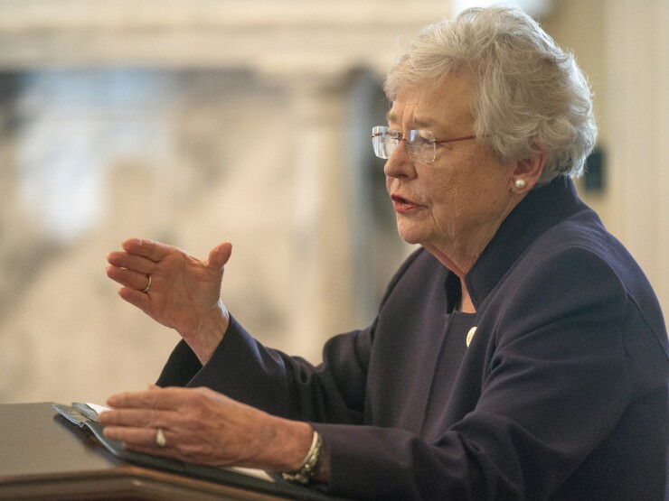 Kay Ivey became Alabama governor in 2017 when her predecessor resigned, and won a full term in her own right in November 2018