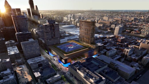 Rendering of proposed arena for Philadelphia 76ers