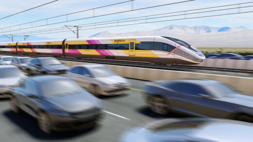 Rendering of Brightline West train