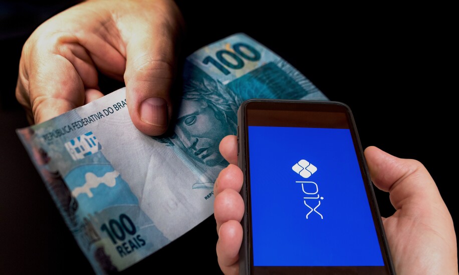 Brazil's Pix running on a smartphone