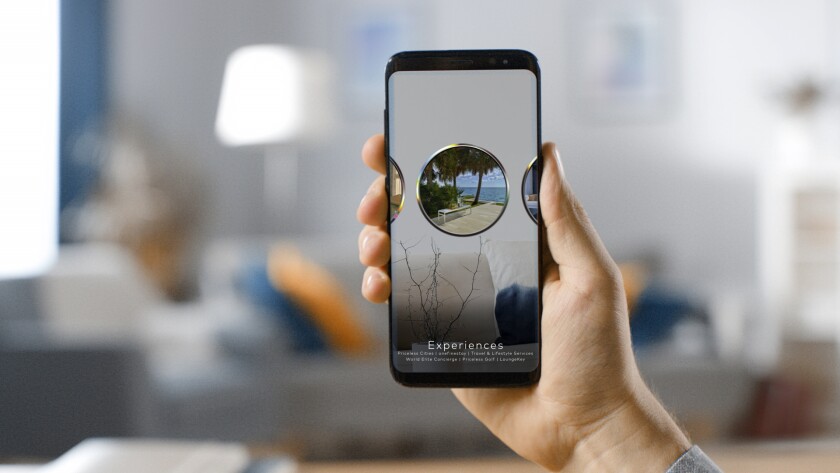 Mastercard's augmented reality app.