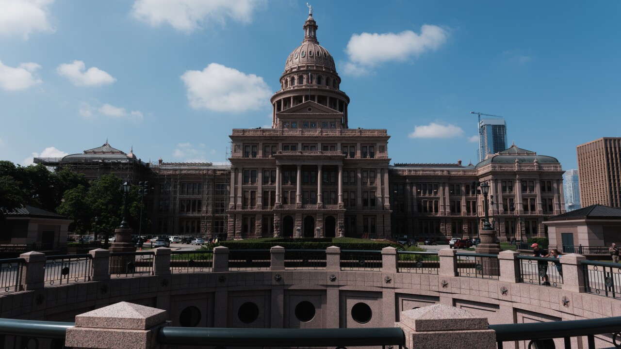 The Texas State Capitol building in Austin.