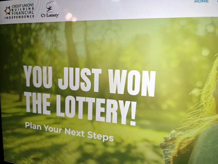 CT Lottery wise winnings homepage