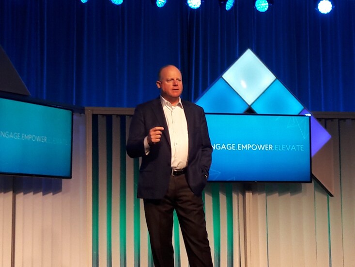 PSCU CEO Chuck Fagan speaking during the CUSO’s 2018 Member Forum in St. Louis.